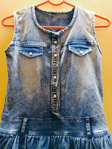 Denim Ruffle Dress