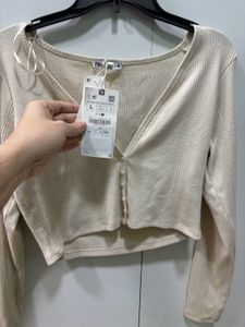 Zara Ribbed Top Size L