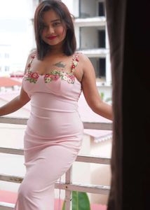 Pink Embroidery Dress