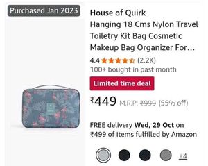 House of quirk Travel Makeup Pouch/Bag