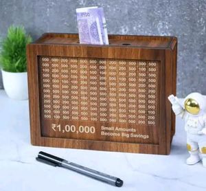 Wooden Money Piggy Bank