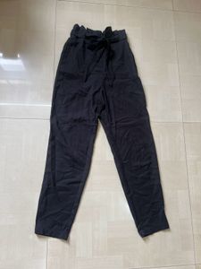 H&M Black Paperbag Waist Pants