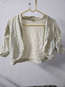 white cropped bolero shrug