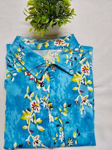 Pink Floral Button-Down Shirt
