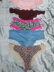 Bundle of 5 Imported Women&#39;s Silk Panties