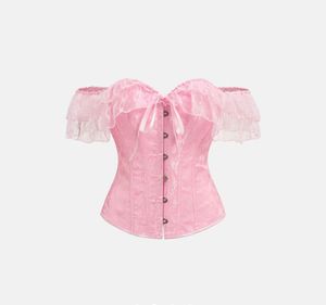 Pink Corset Top with Lace Details