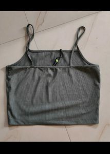 Grey Crop Top New