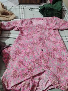 Pink Floral Print Pants