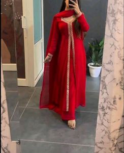 beautiful party wear long kurti pant Dupatta set