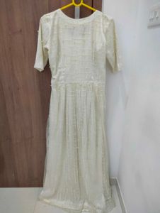 Elegant Ivory Pearl Embellished Dress