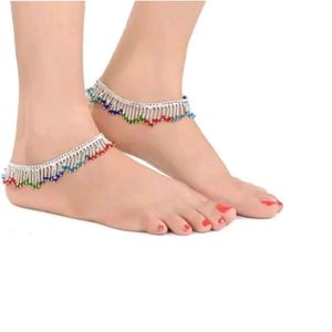 Anklets with Colorful Beads