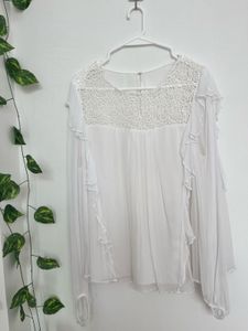 Elegant White Lace Top