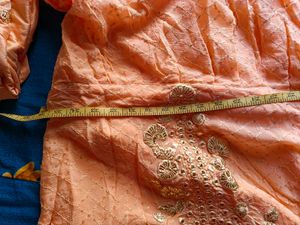 Peach Embroidered Salwar Suit