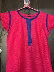 Straight Embroidery kurti short