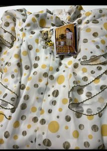 New Yellow Polka Dot Ruffle Set