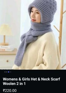 Woolen Hat &amp; Scarf Set - 2 in 1