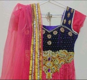 Rose Suit &amp; Dupatta Without Bottom 30 Bust