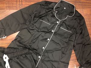 Silky Black Feather Trim Pajama Set
