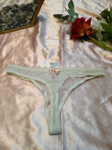 Floral Thong Panty with Bow