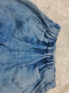 Denim Tie Waist Shorts