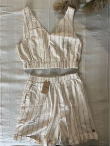 New With Tag Refinery Linen Co-ord Set