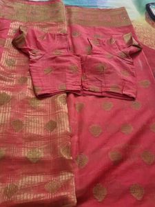 Pink Banarasi Dress Material