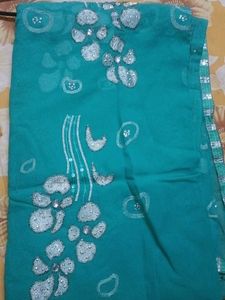 Green Embellished Saree