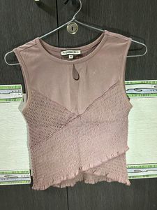 Crop Top With Stretchable Pattern