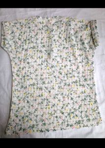 Cotton Lycra Imported Floral Tshirt