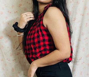 Red Gingham Top
