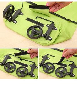 Green Polka Dot Rolling Tote