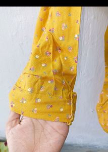 Mustard Yellow Short Kurti