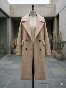 Premium Minimalist Double-breasted Coat