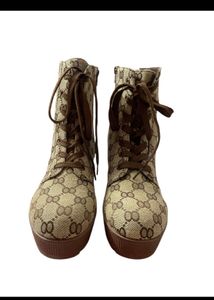 Gucci GG Canvas Ankle Boots