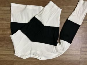 Black &amp; White Long Sleeve Tee