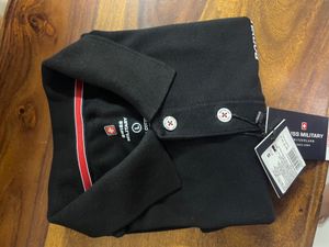 Swiss Military Black T-shirt For Men-L Size