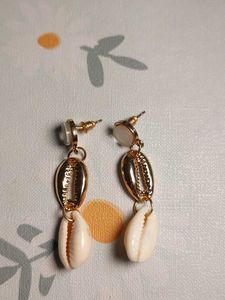Cowrie Shell Dangle Earrings