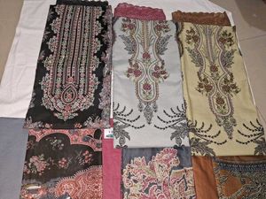 Unstitched 3 Piece Lawn Suits