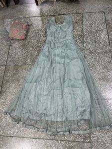 Elegant Embroidered Anarkali Suit With Paded