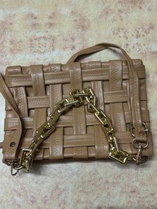 Woven Chain Strap Crossbody