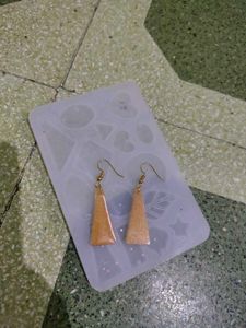 Triangle Resin Dangle Earrings