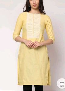 Embroidery Cotton Kurti 💛🦋