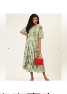 LABEL RITU KUMARFloral Print Fit &amp; Flare Dress