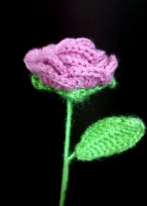 🥀 Handmade Crochet Pink Rose ✨