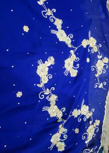 Royal Blue Saree (Price Negotiable)