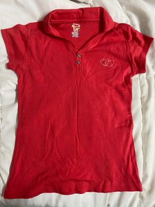 Y2K Crop Polo Top
