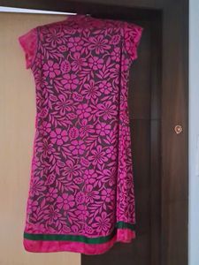 Pink Floral Kurti