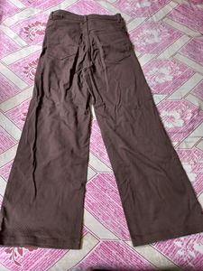H &amp; M Women Brown Wide Twill Trouser