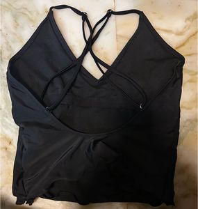 Black backless Tank Top