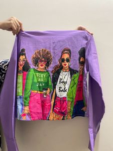 Graphic Print Button-Down Top